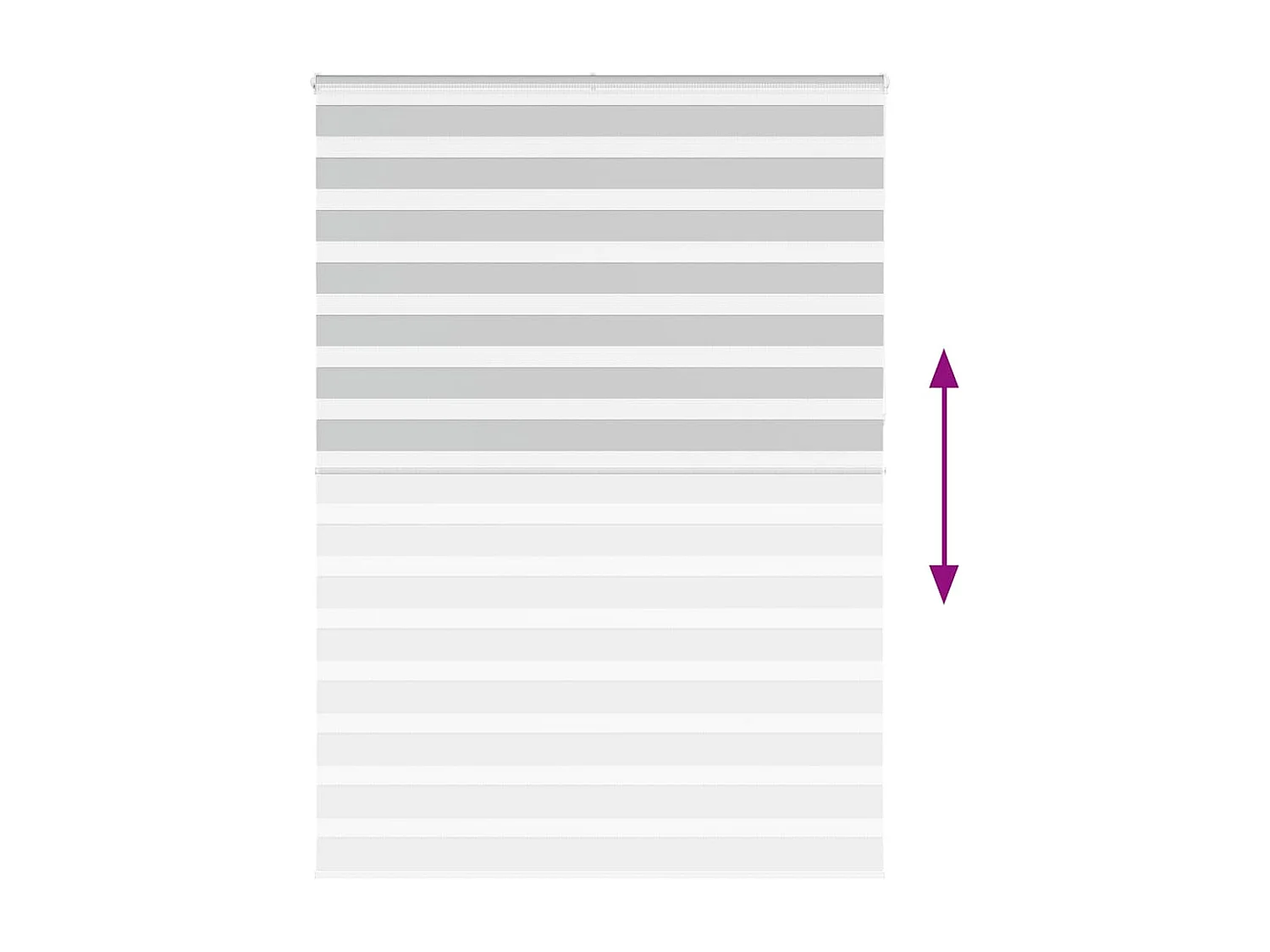 Estor cebra gris claro 155x230cm tejido ancho 150,9cm poliéster