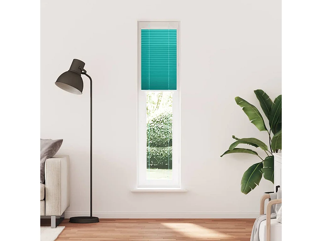 Gasolina verde Plissada Cega 40x200 cm Largura Tecido 39,4 cm