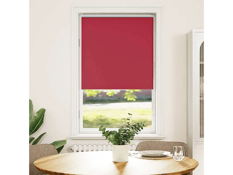 Store enrouleur occultant rouge largeur du tissu 60,7 cm