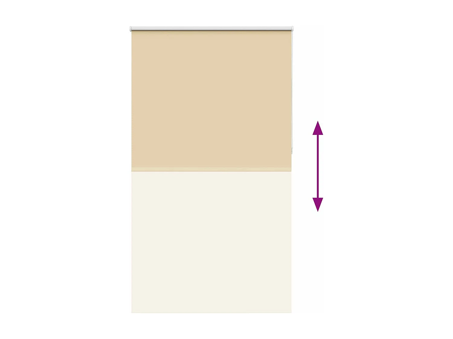 Estor Enrollable Opaco Beige 140x210 cm Tela Ancho 136,6 cm