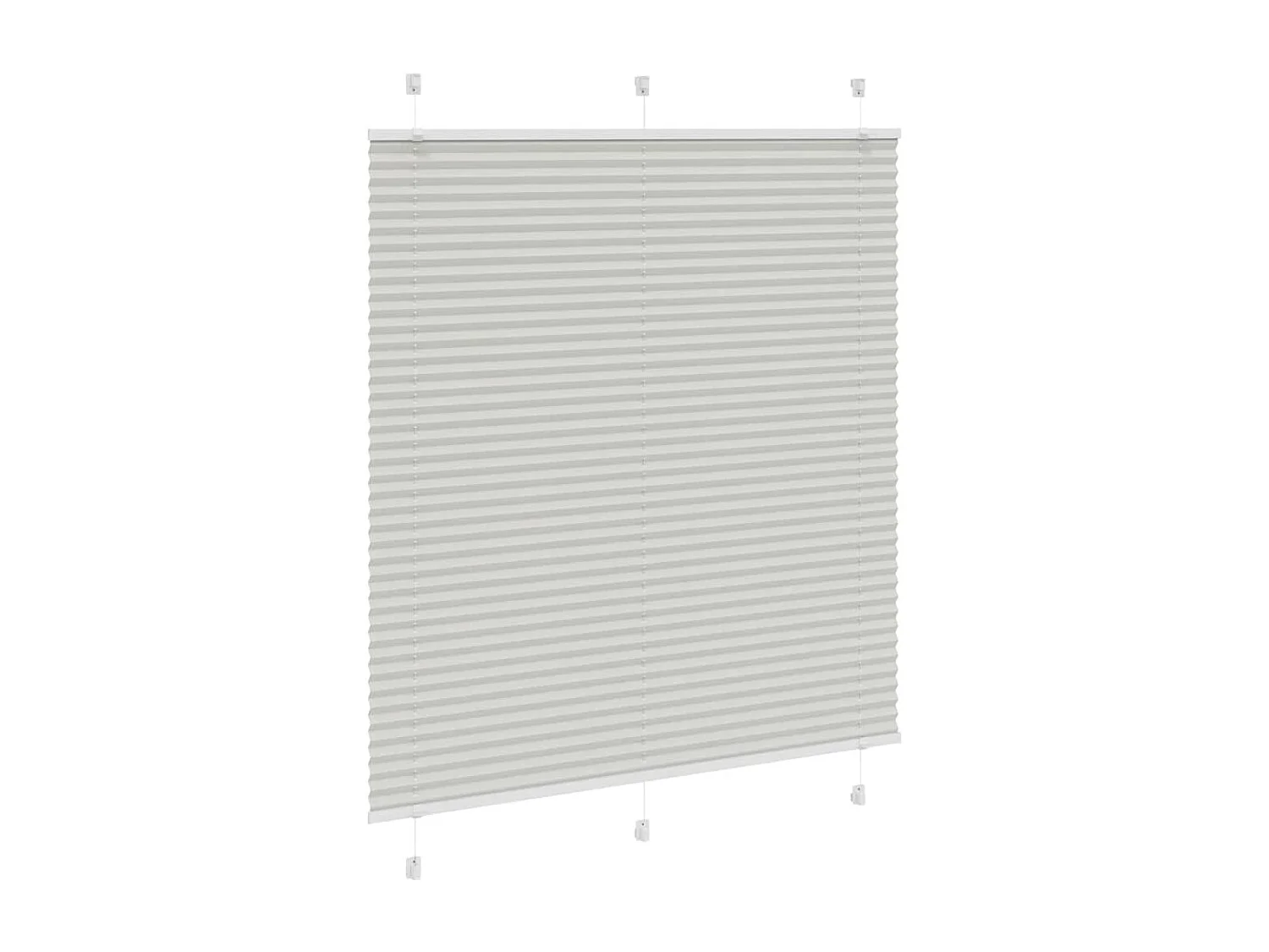 Store plissé gris clair 115x100cm largeur du tissu 114,4cm
