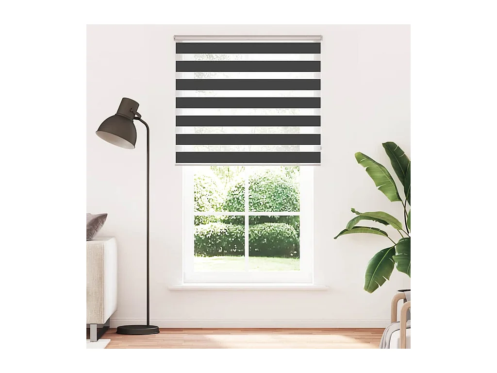 Store zèbre noir 125x230 cm largeur du tissu 120,9 cm polyester