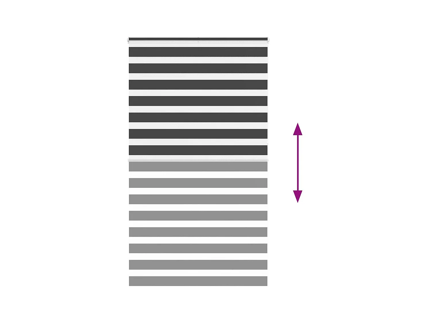 Store zèbre noir 125x230 cm largeur du tissu 120,9 cm polyester