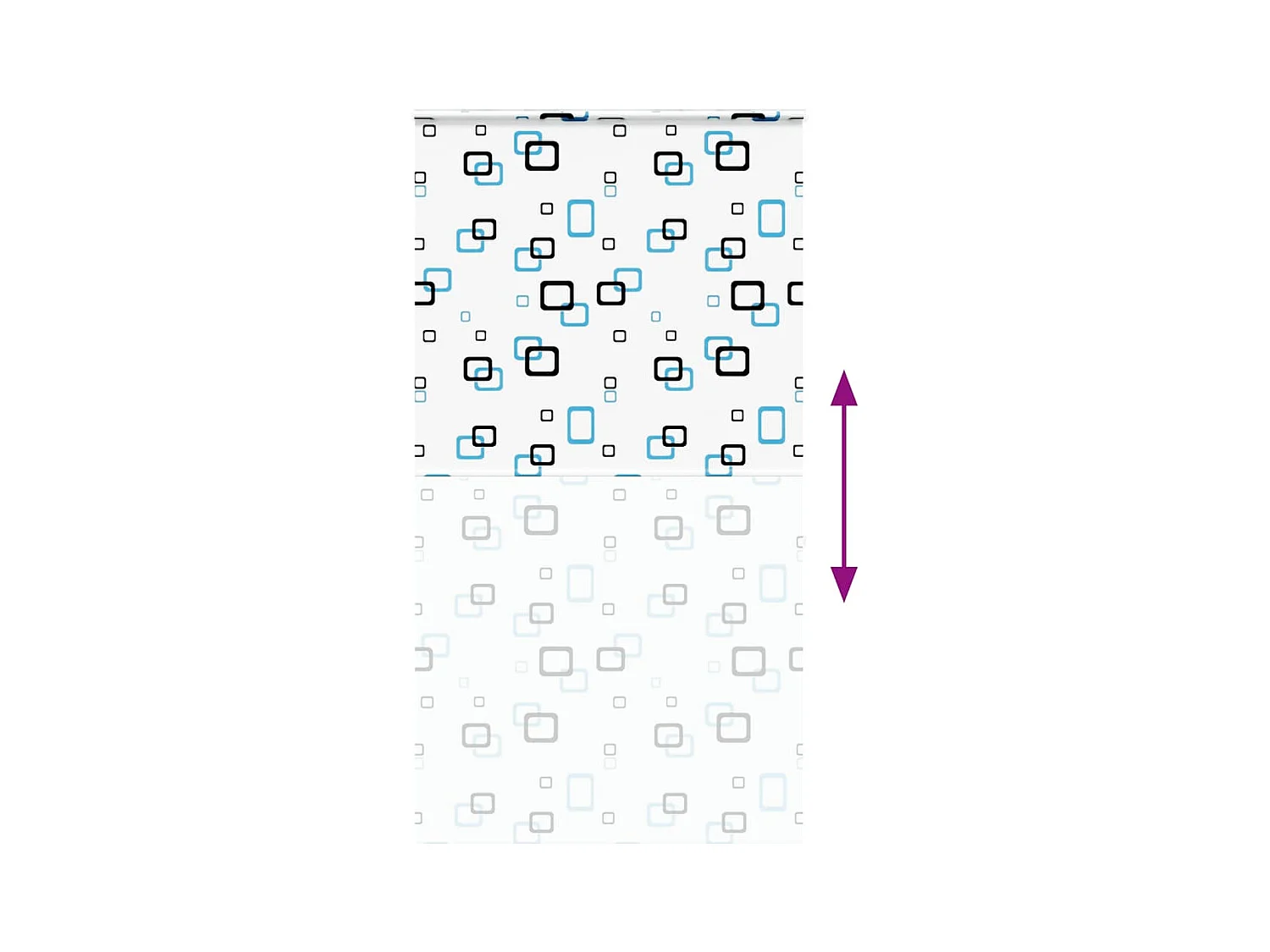 Doucherolgordijn met cassette 140x240 cm stofbreedte 136 cm
