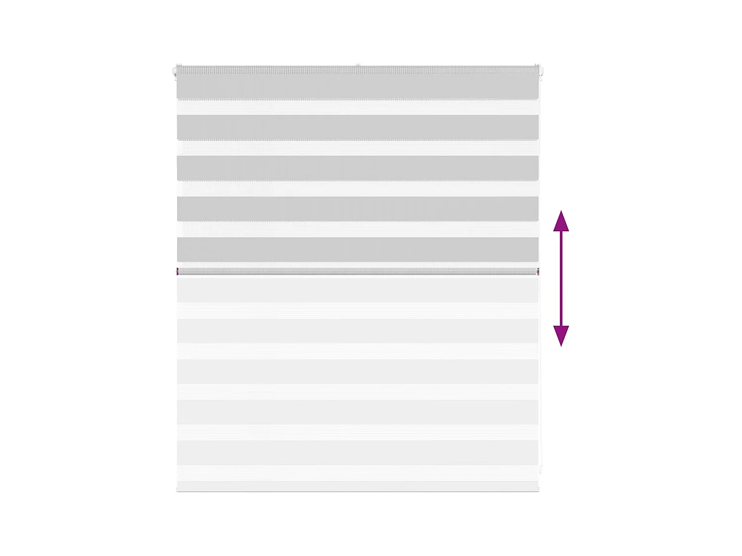 Store zèbre gris clair largeur du tissu 115,9 cm polyester