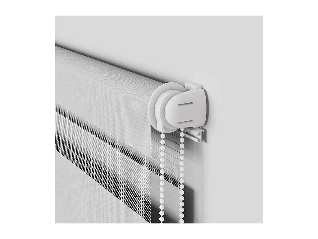 Store zèbre gris clair largeur du tissu 115,9 cm polyester