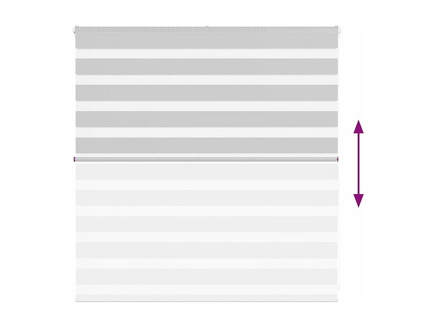 Store zèbre gris clair largeur du tissu 140,9 cm polyester