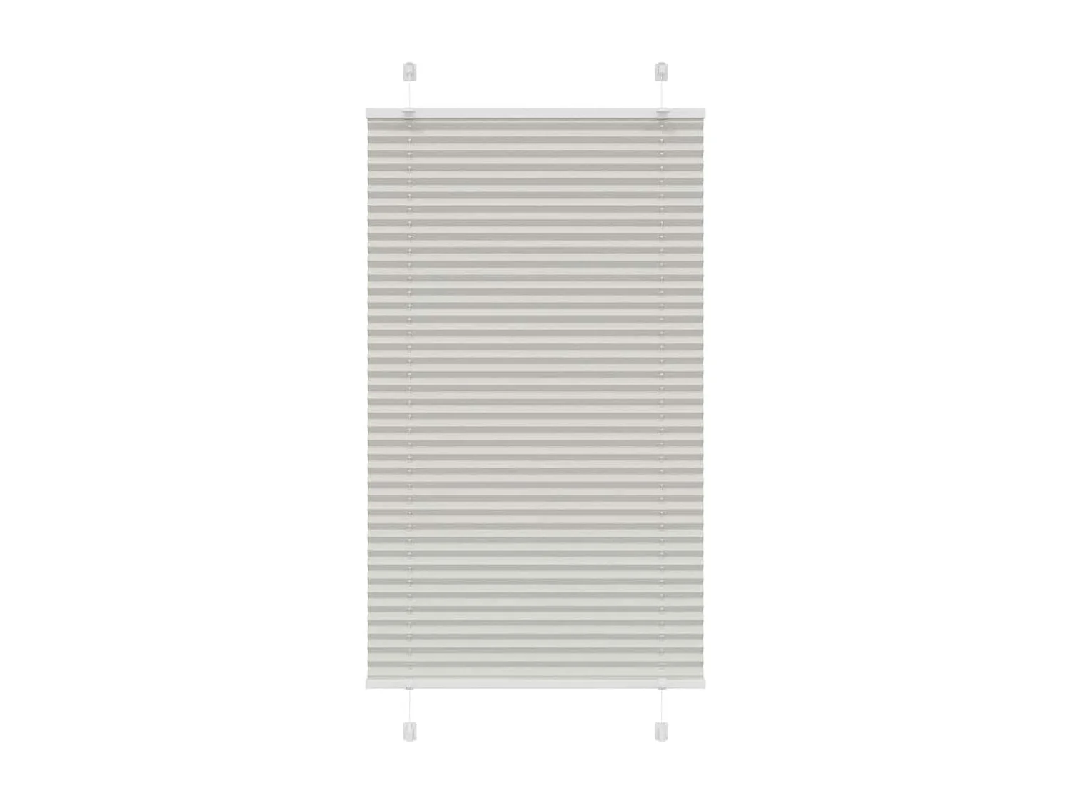 Estor Plisado gris claro 75x150 cm Tela Ancho 74,4 cm Poliéster