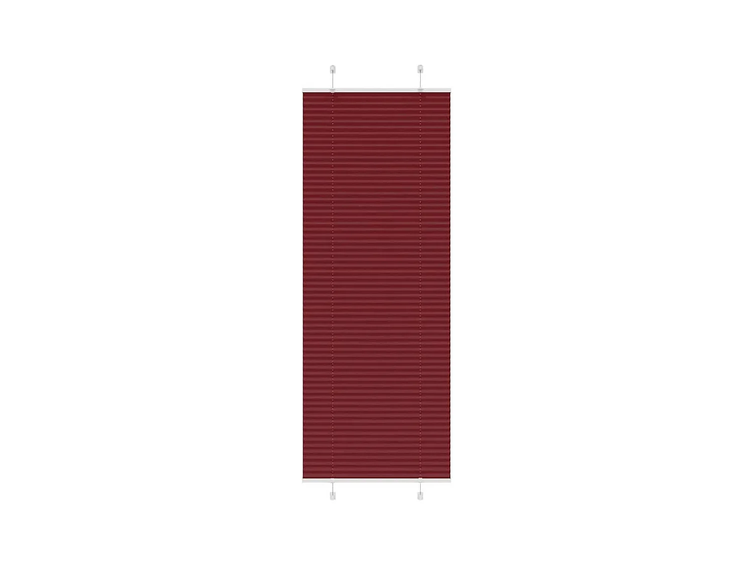 Store plissé rouge bordeaux 75x200 cm largeur du tissu 74,4 cm
