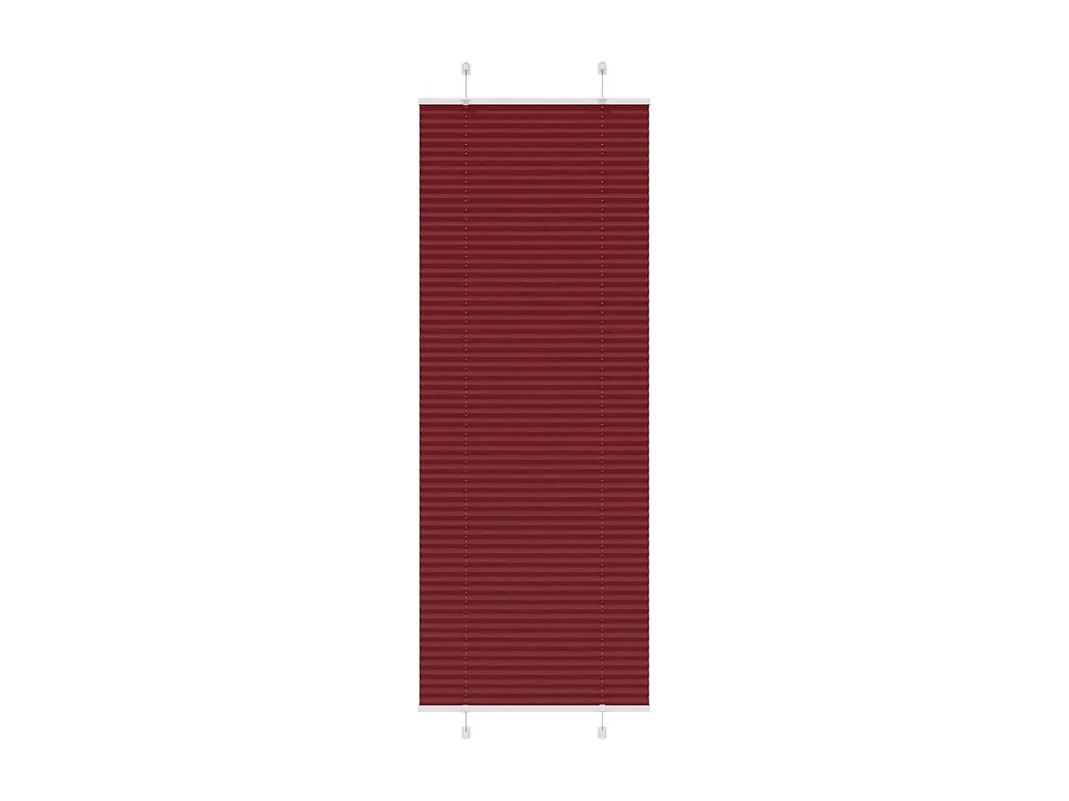 Store plissé rouge bordeaux 75x200 cm largeur du tissu 74,4 cm