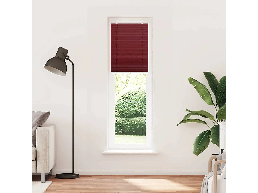 Store plissé rouge bordeaux 60x200 cm largeur du tissu 59,4 cm