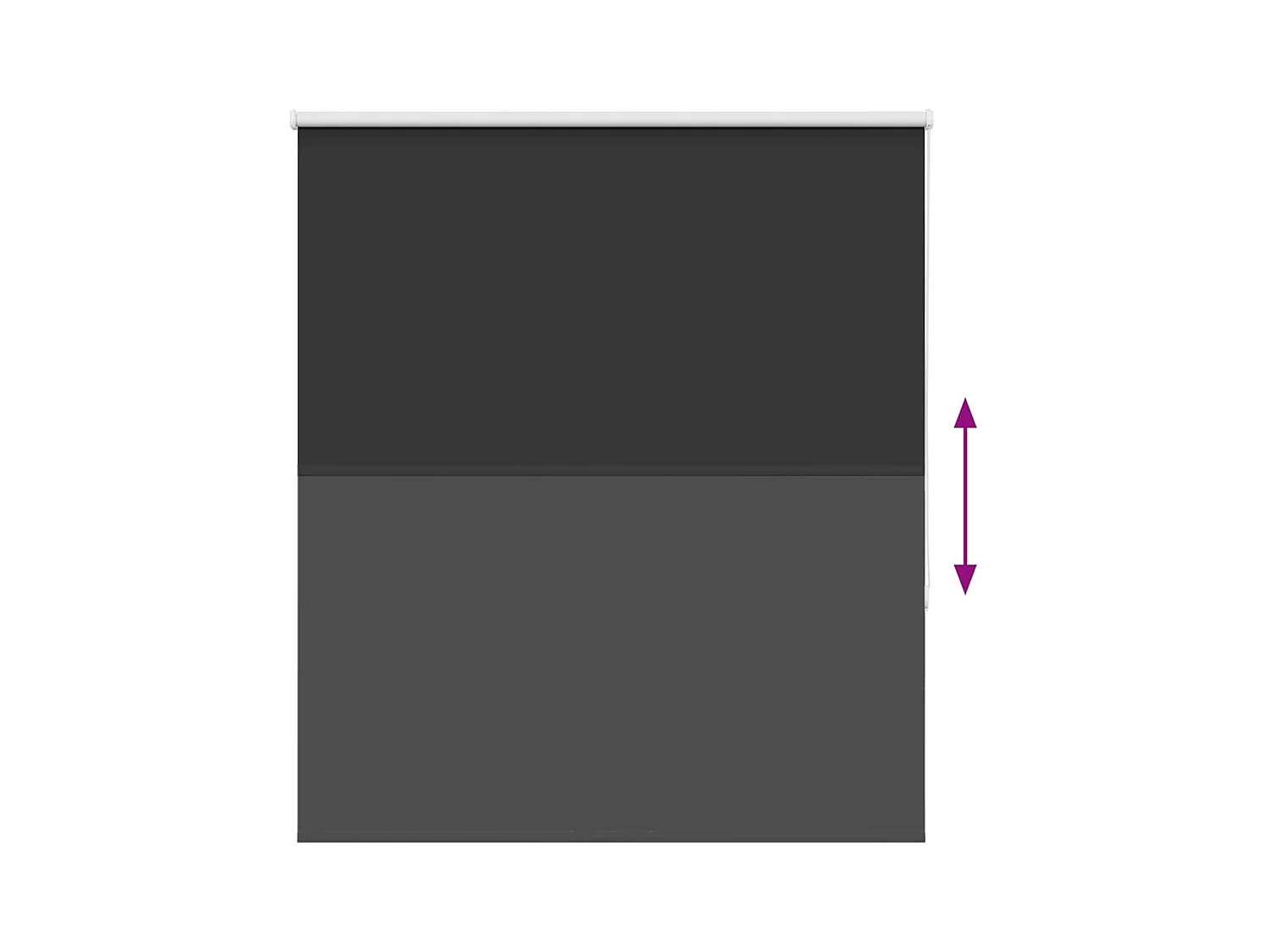 Estor Enrollable Opaco negro 125x130 cm Tela Ancho 121,6 cm