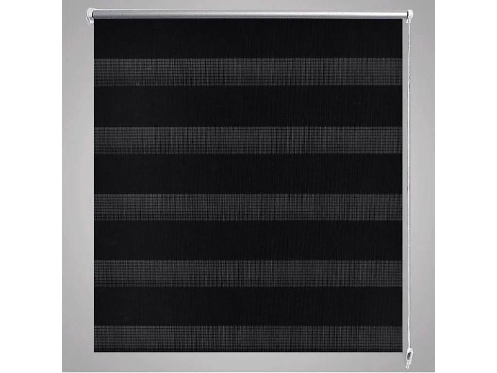 Estore de rolo 40 x 100 cm, linhas de zebra / Preto
