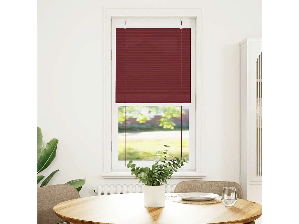 Plissé rolgordijn 55x100 cm stofbreedte 54,4 cm bordeauxrood