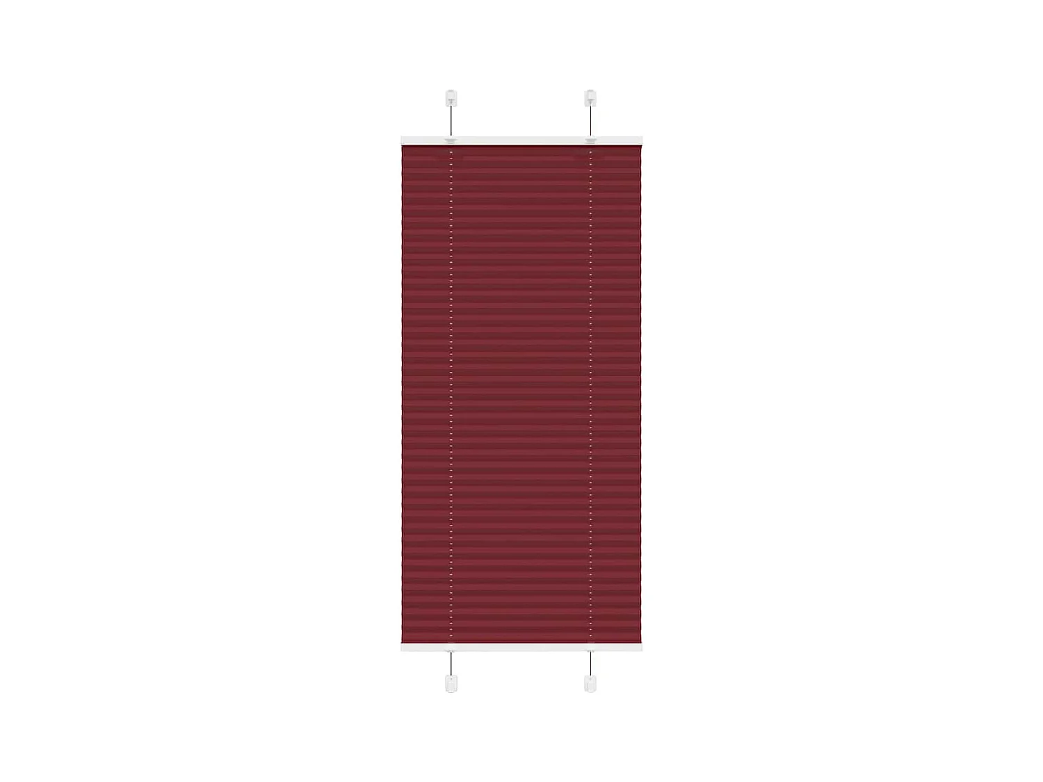 Store plissé rouge bordeaux 55x100 cm largeur du tissu 54,4 cm