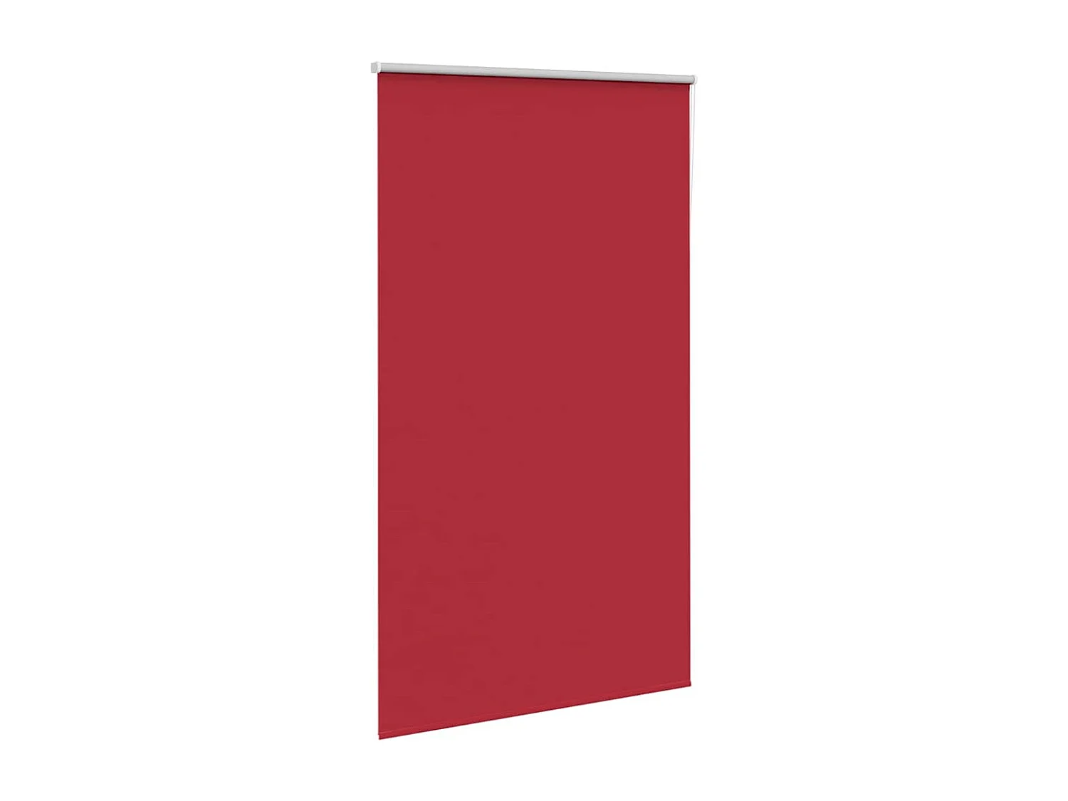 Store enrouleur occultant rouge largeur du tissu 126,6 cm