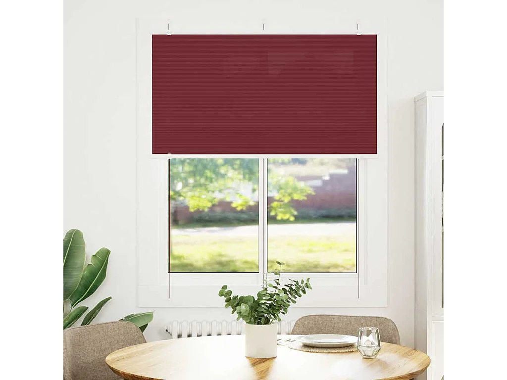 Store plissé rouge bordeaux 110x150 cm largeur du tissu 109,4cm