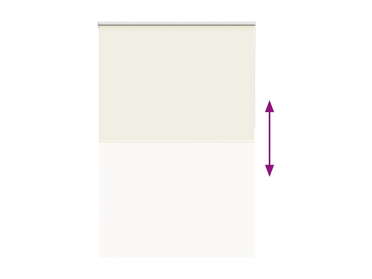 Store enrouleur occultant blanc cassé 155x210 cm largeur tissu