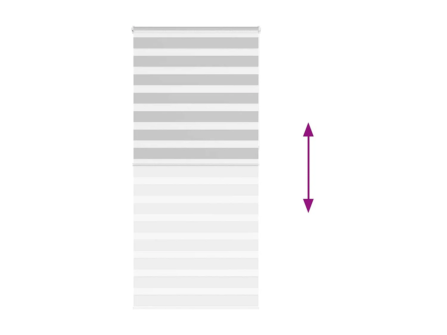 Store zèbre gris clair largeur du tissu 110,9 cm polyester