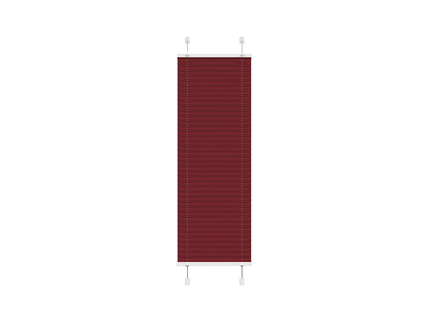 Store plissé rouge bordeaux 45x150 cm largeur du tissu 44,4 cm