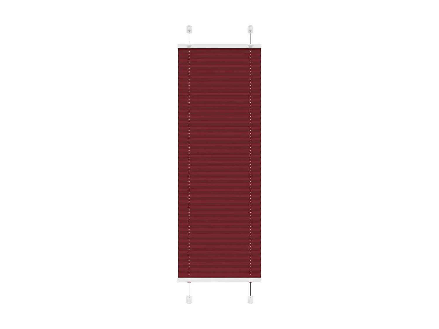 Store plissé rouge bordeaux 45x150 cm largeur du tissu 44,4 cm