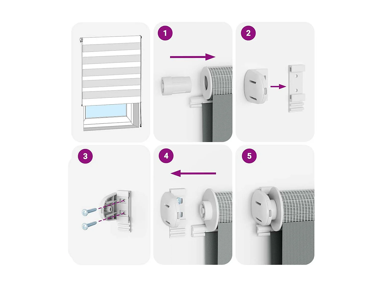 Store zèbre marron 145x230cm largeur du tissu 140,9cm polyester