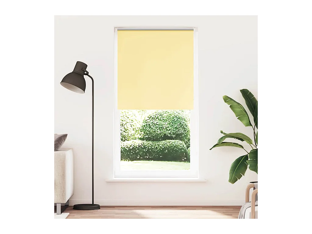 Store enrouleur occultant jaune largeur du tissu 90,7 cm