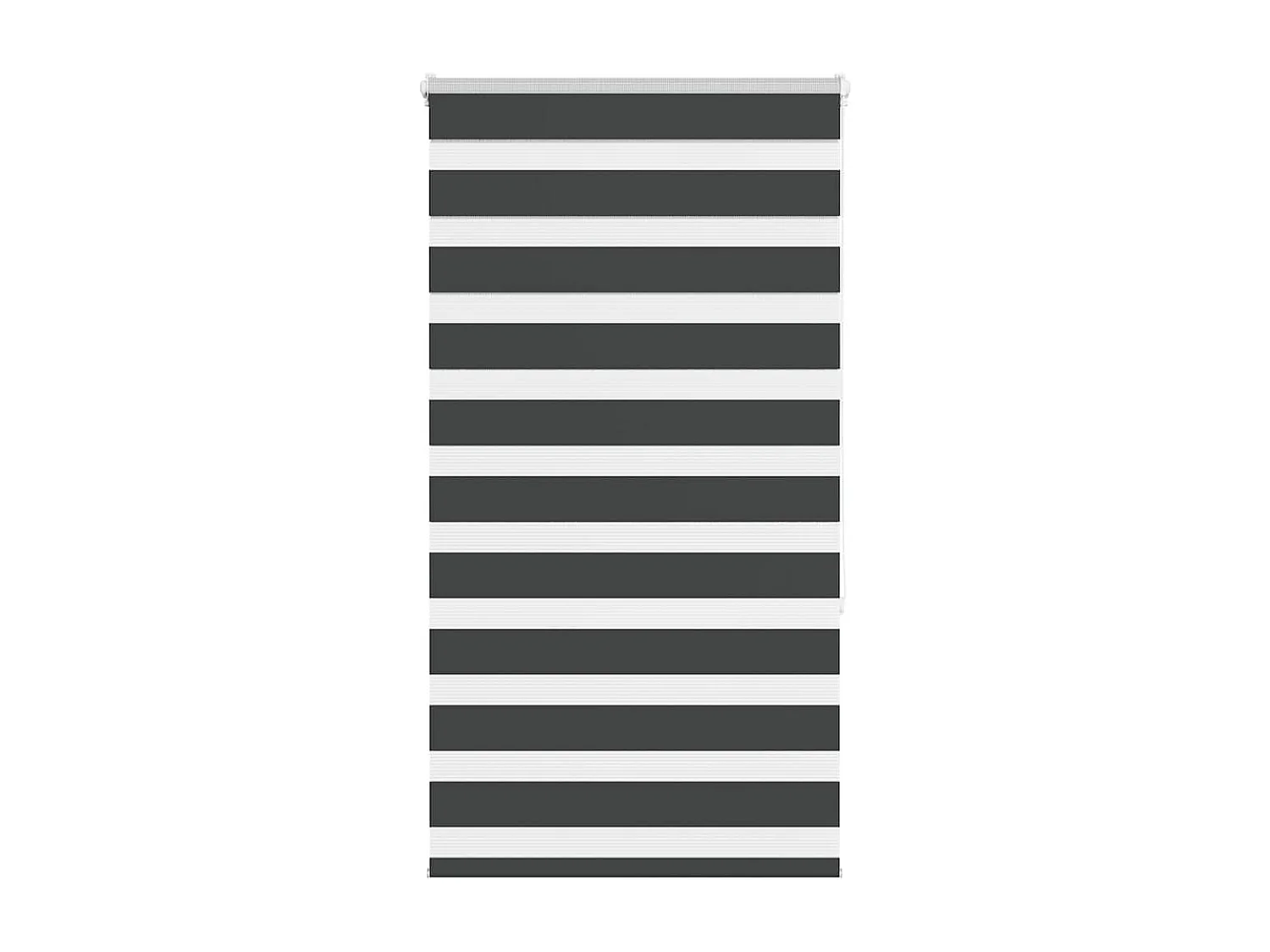 Zebra rolgordijn 80x150 cm stofbreedte 75,9 cm zwart