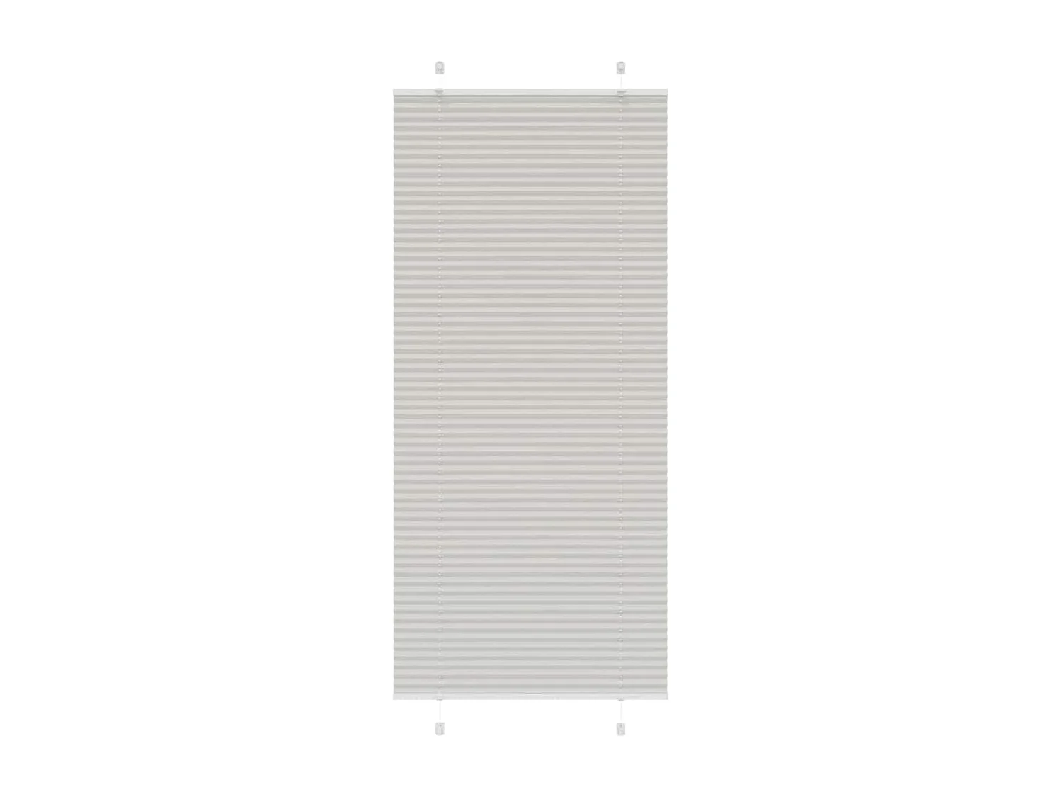 Estor Plisado gris claro 100x200 cm Tela Ancho 99,4cm Poliéster