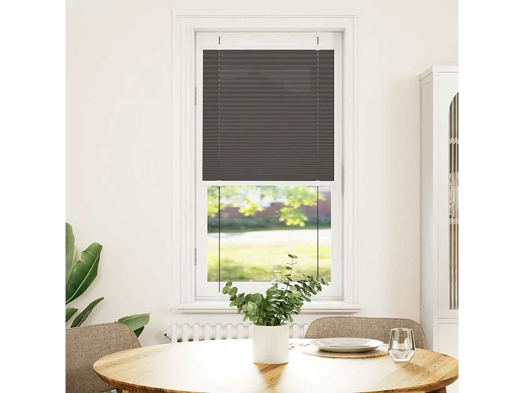 Store plissé noir 60x100 cm largeur du tissu 59,4 cm polyester