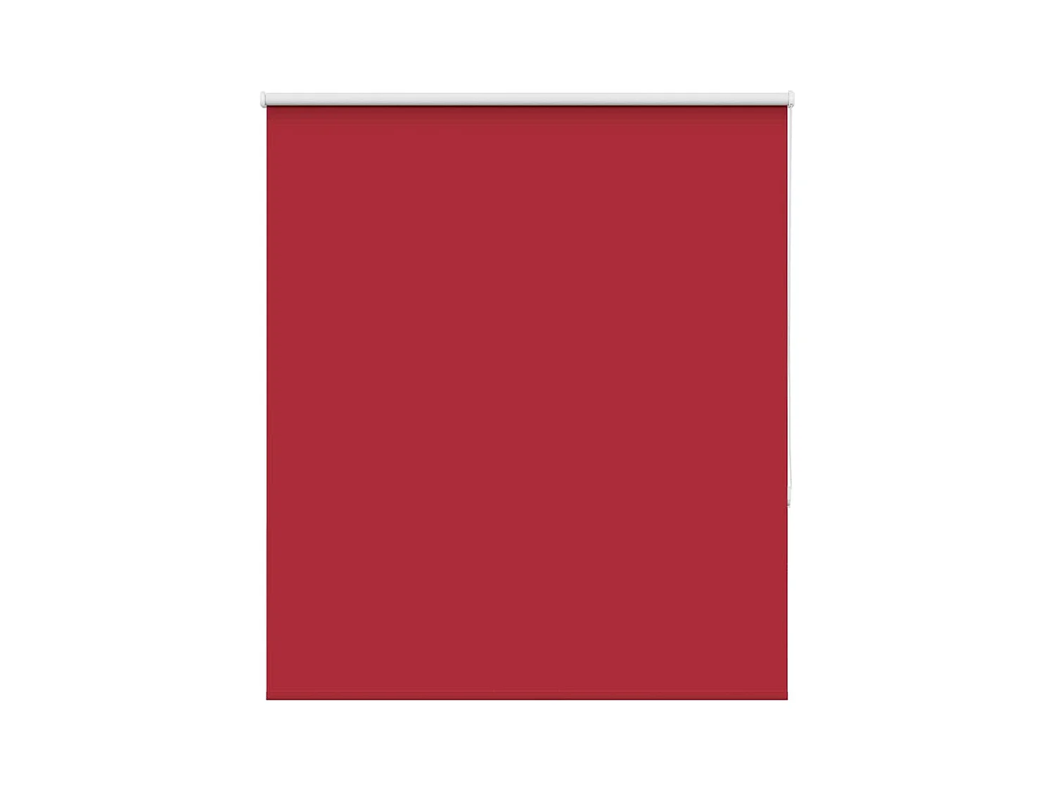 Store enrouleur occultant rouge largeur du tissu 126,6 cm