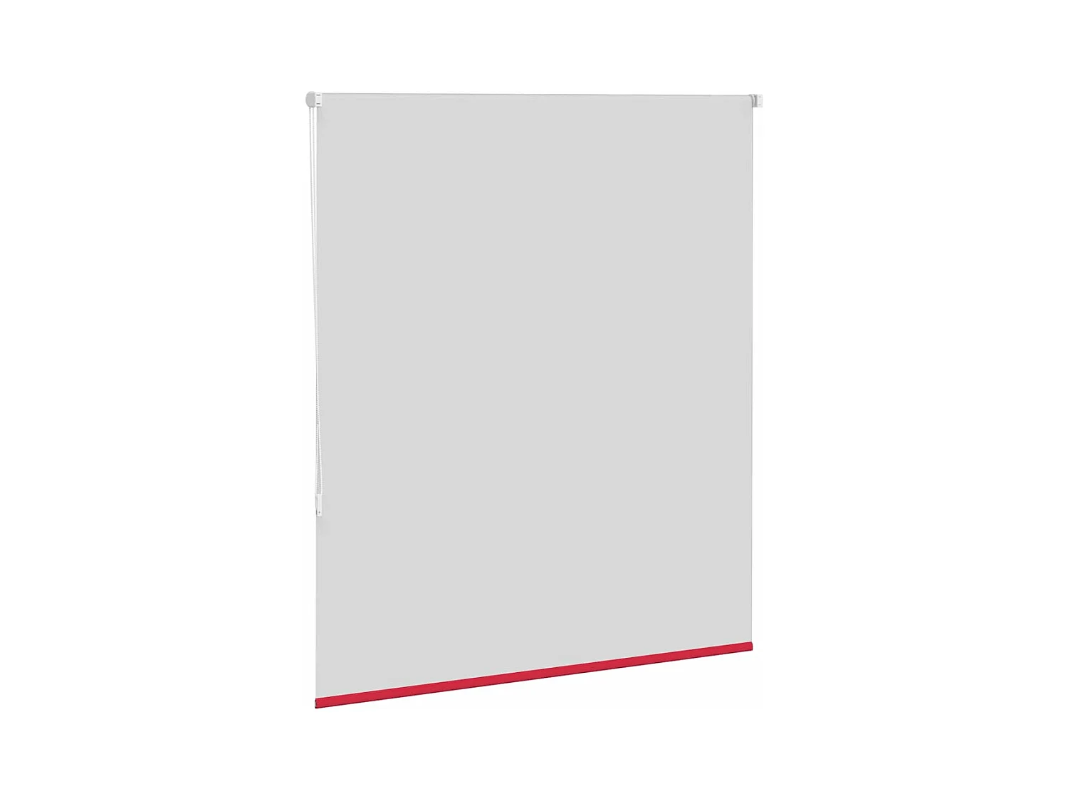 Store enrouleur occultant rouge largeur du tissu 126,6 cm