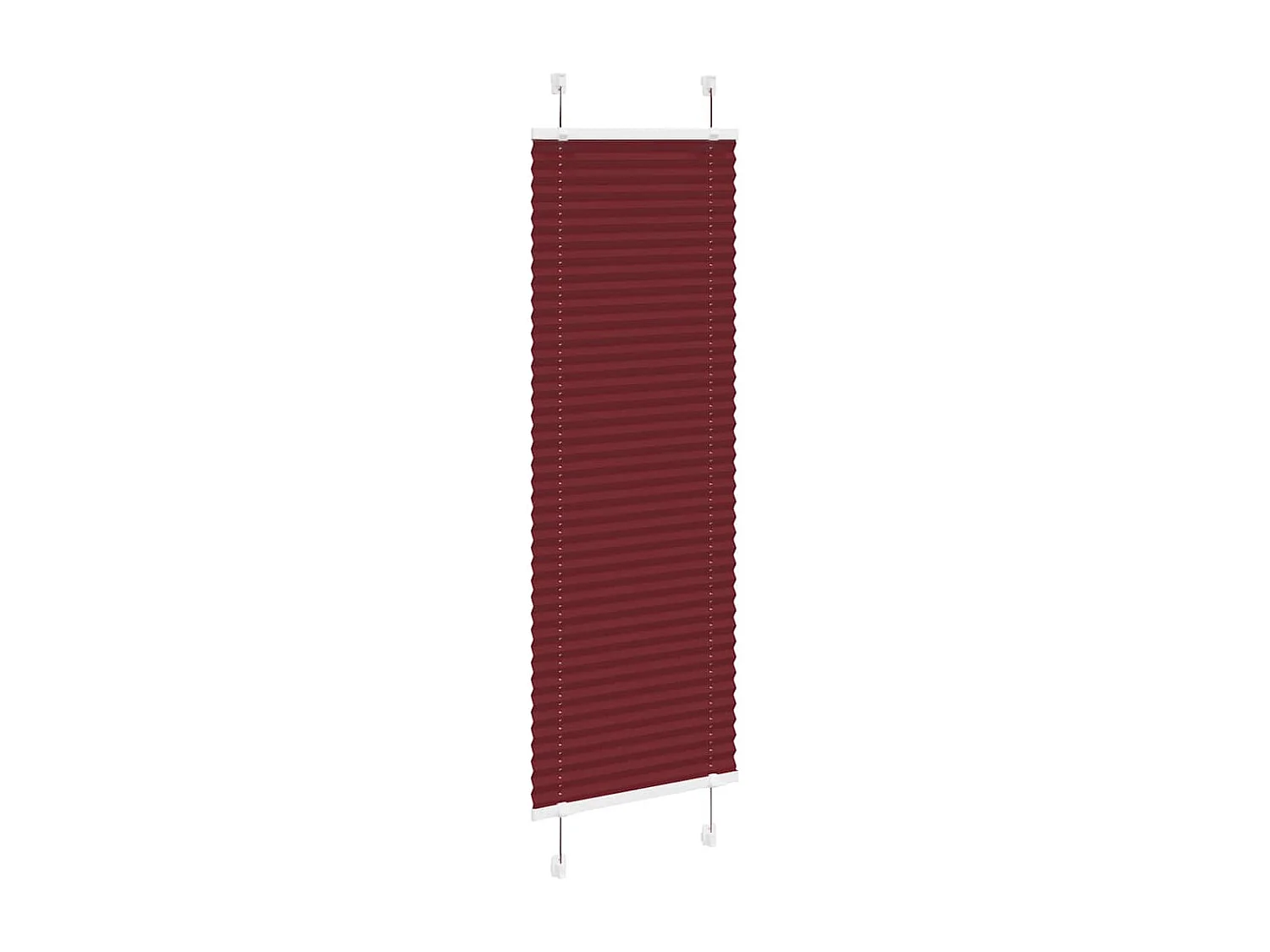 Store plissé rouge bordeaux 40x100 cm largeur du tissu 39,4 cm