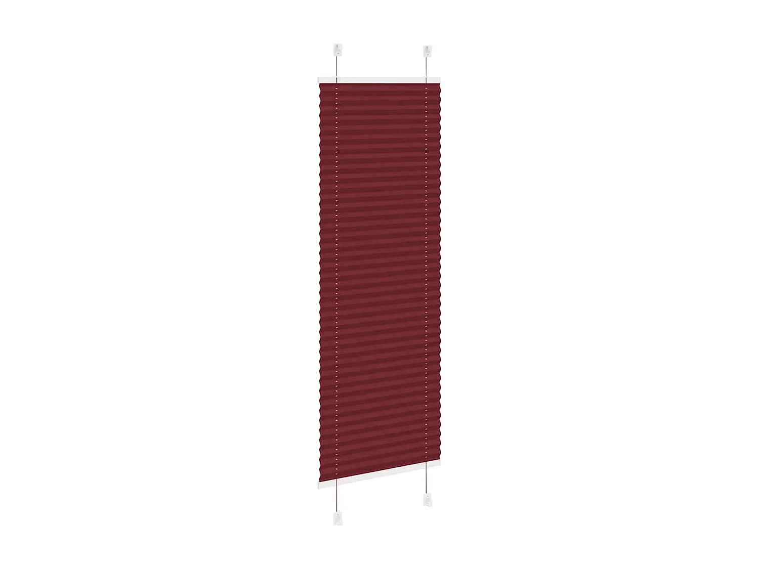 Store plissé rouge bordeaux 40x100 cm largeur du tissu 39,4 cm