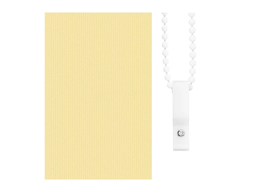 Store enrouleur occultant jaune largeur du tissu 116,6 cm