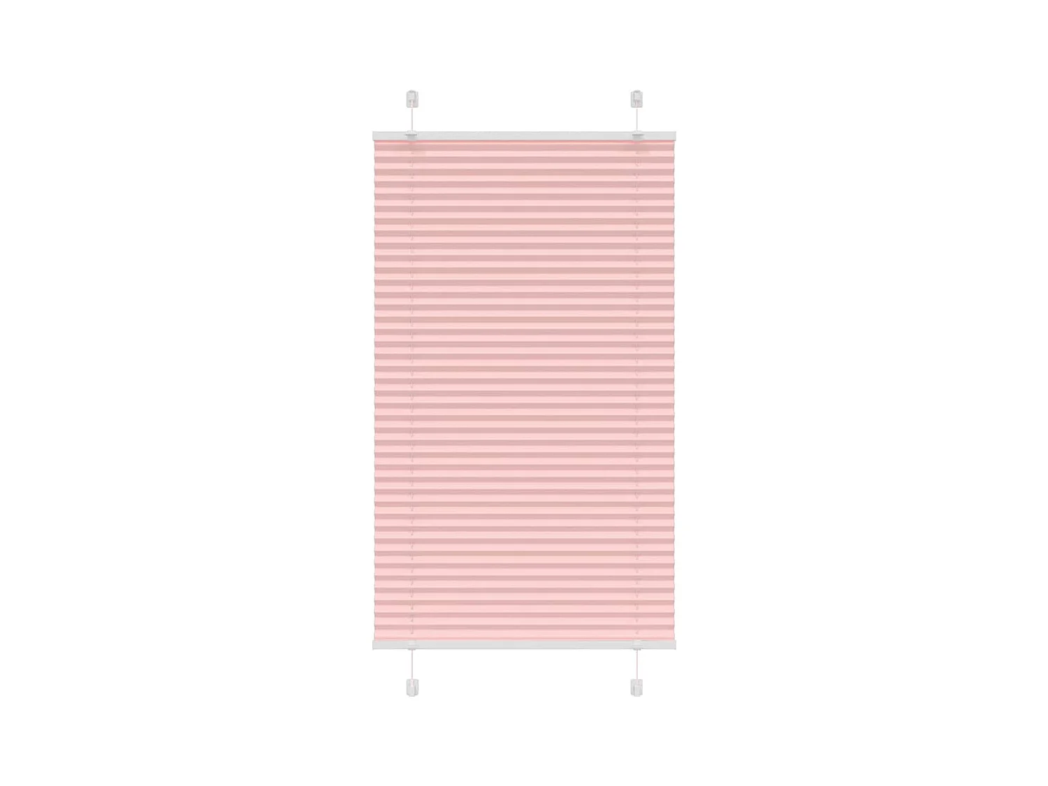 Plissé rolgordijn 75x100 cm stofbreedte 74,4 cm polyester roze