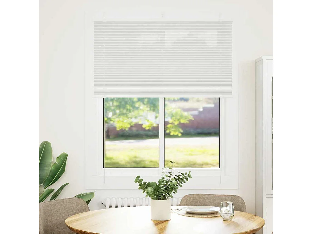 Cinzento Luz Plissada Cega 110x150 cm Largura Tecido 109,4cm