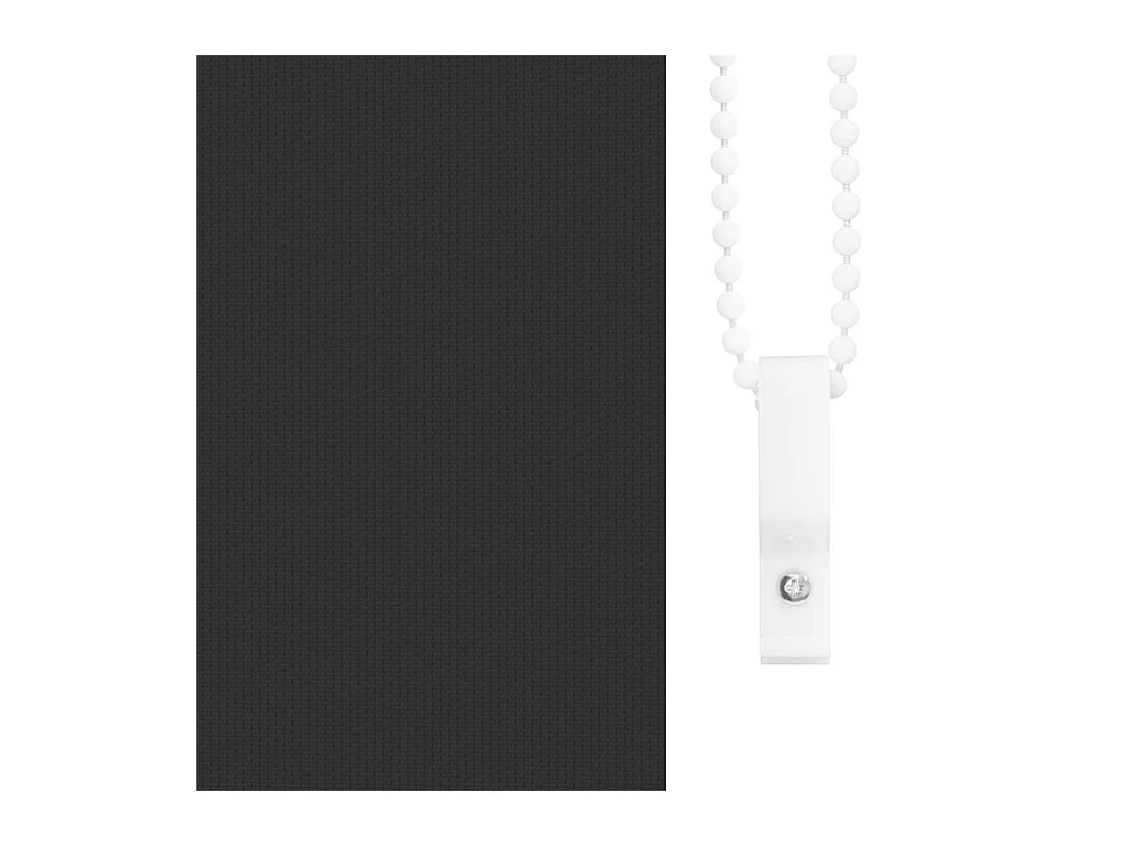 Estor Enrollable Opaco negro 140x175 cm Tela Ancho 136,6 cm