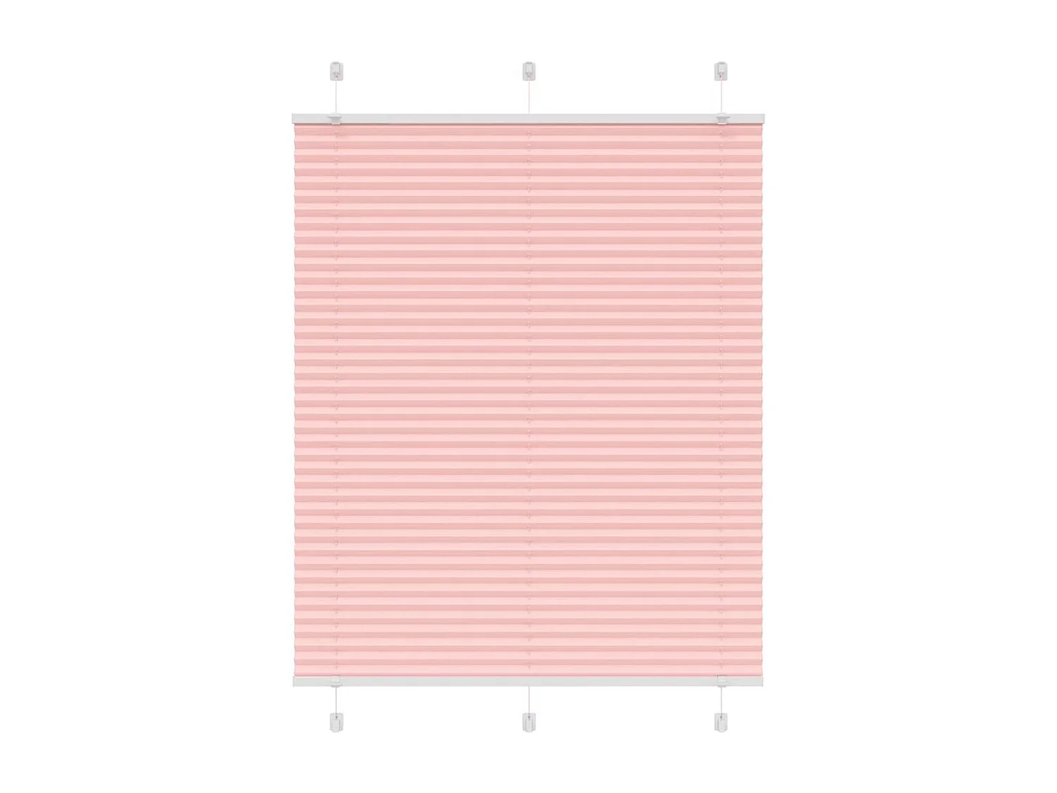 Rosa Plissada Cega 110x100 cm Largura Tecido 109,4cm Poliéster