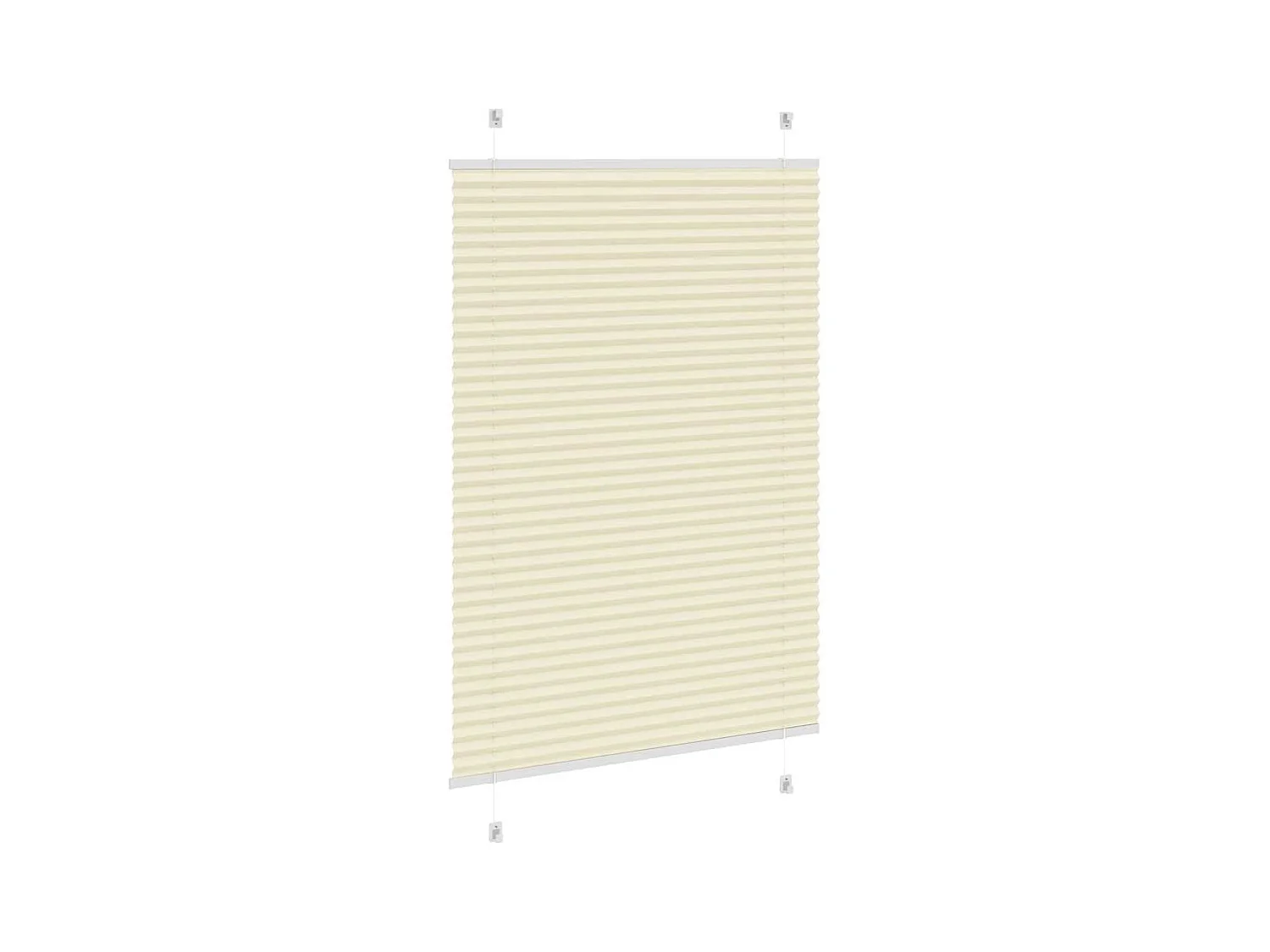 Store plissé crème 85x100 cm largeur du tissu 84,4 cm polyester