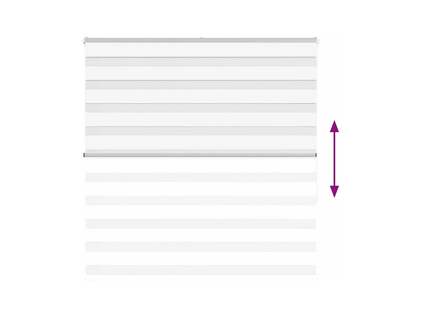 Estor cebra blanco 145x150 cm tejido ancho 140,9 cm poliéster