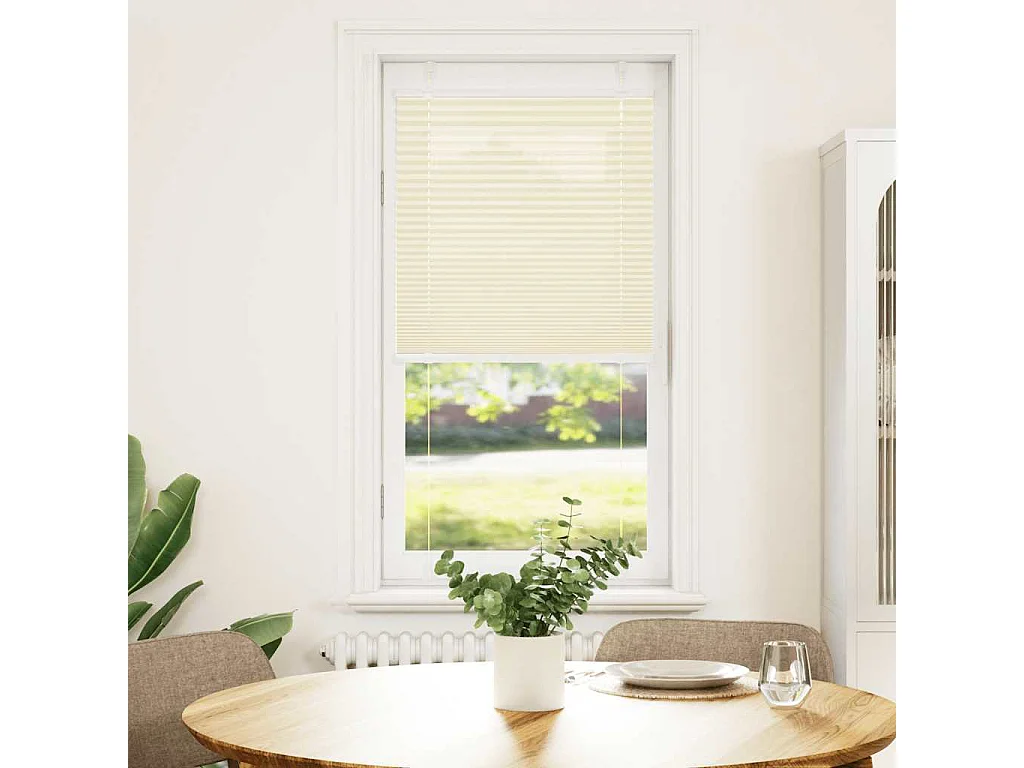 Store plissé crème 60x150 cm largeur du tissu 59,4 cm polyester