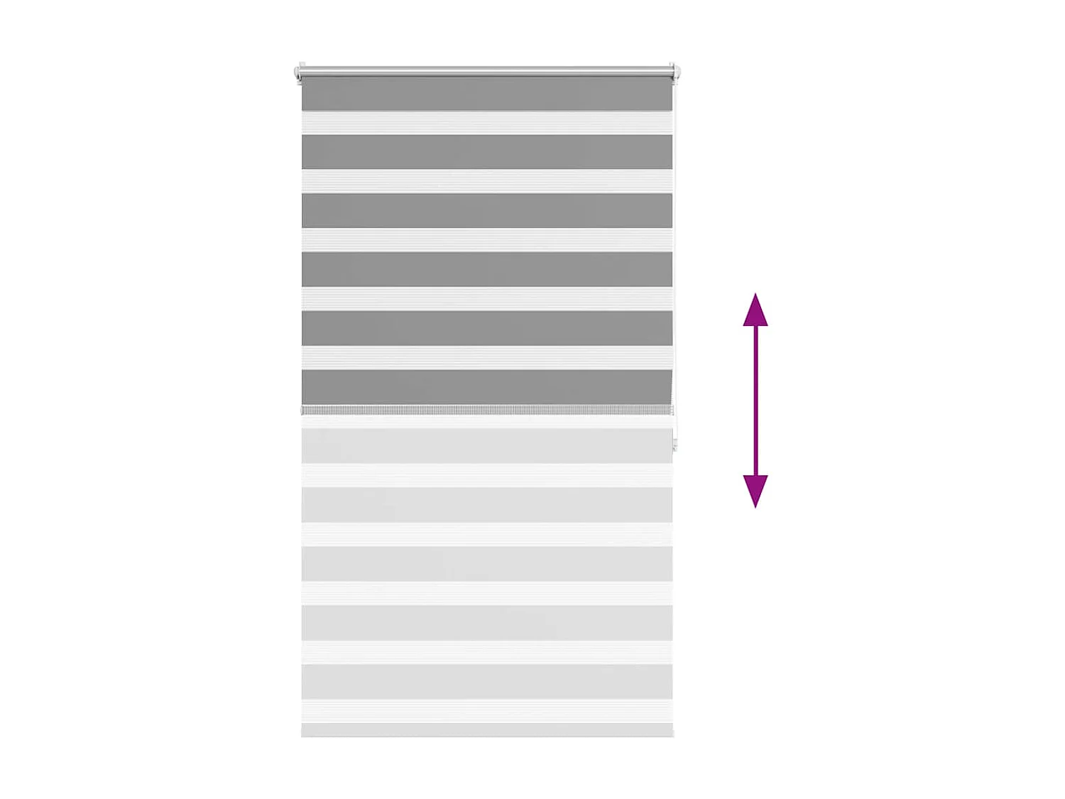 Persiana Cebra 100 x 175cm Gris