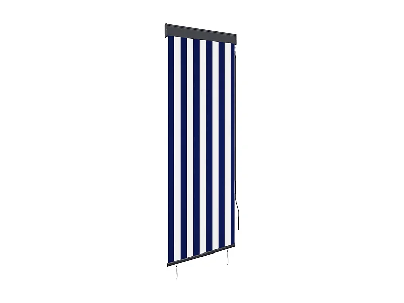 Store roulant d'extérieur 60x250 cm Bleu et blanc