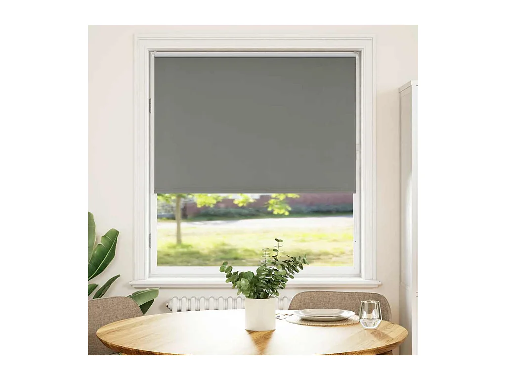 Estor Enrollable Opaco gris 95x130 cm Tela Ancho 95x130 cm