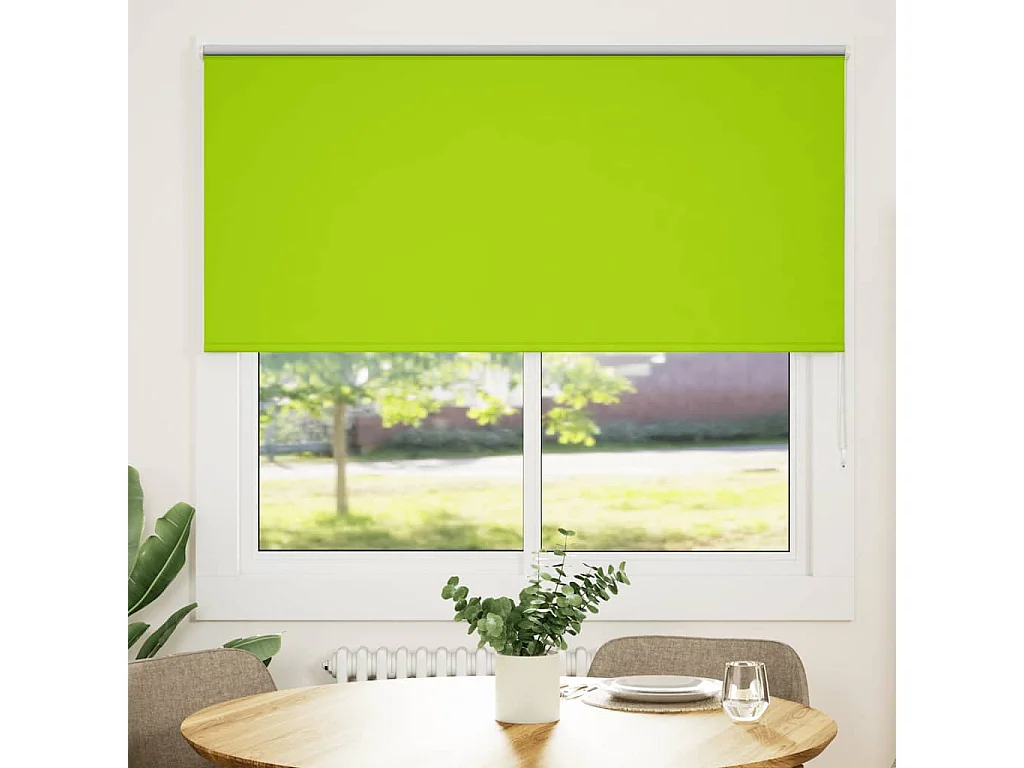 Estor Enrollable Opaco hojas verde 160x150cm Tela Ancho 156,6cm