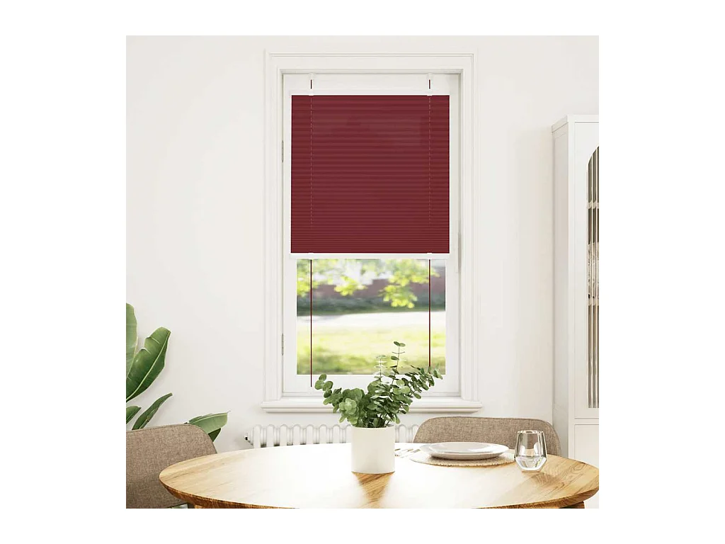 Store plissé rouge bordeaux 60x100 cm largeur du tissu 59,4 cm