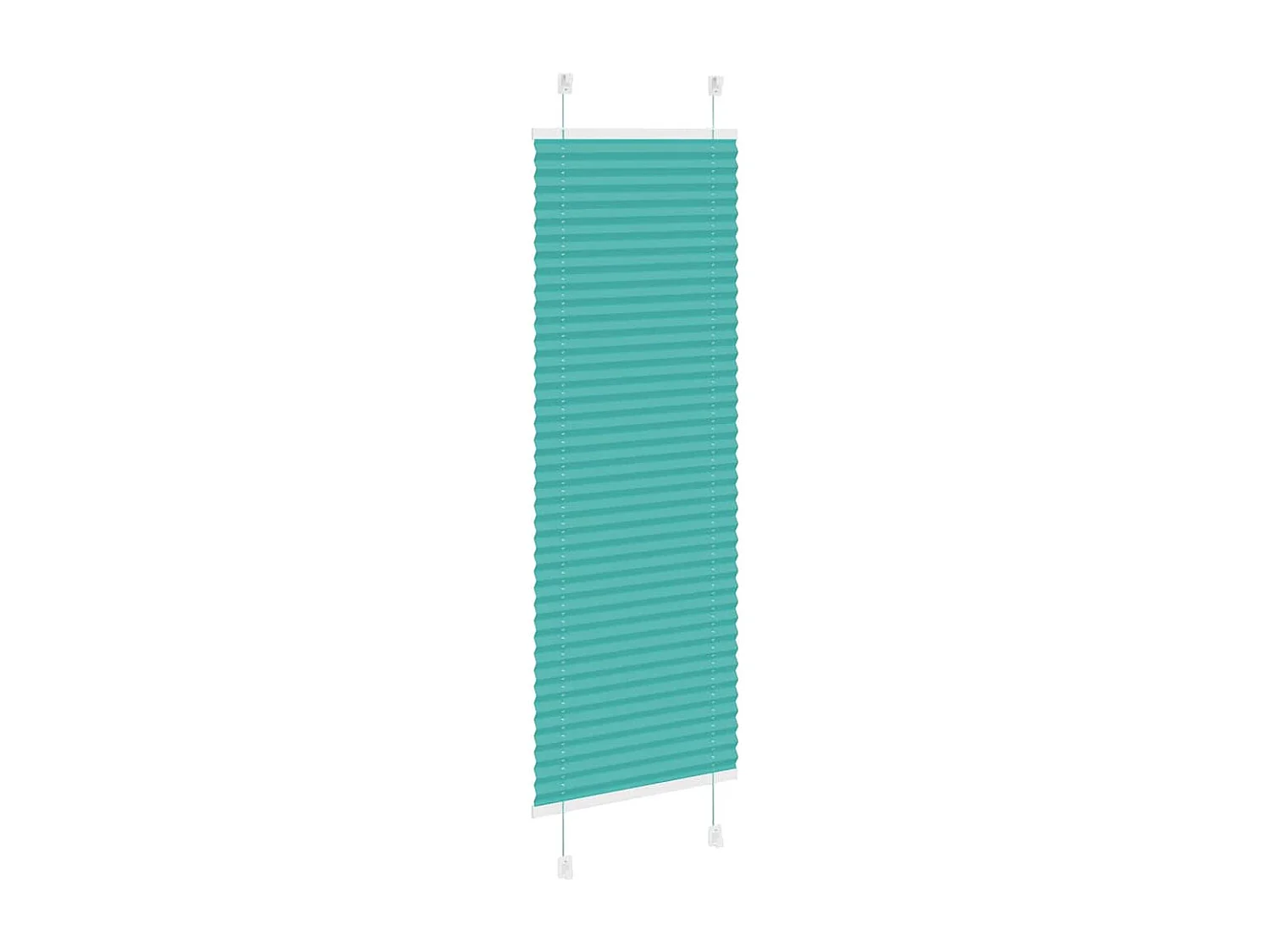 Store plissé vert pétrole 40x150 cm largeur du tissu 39,4 cm