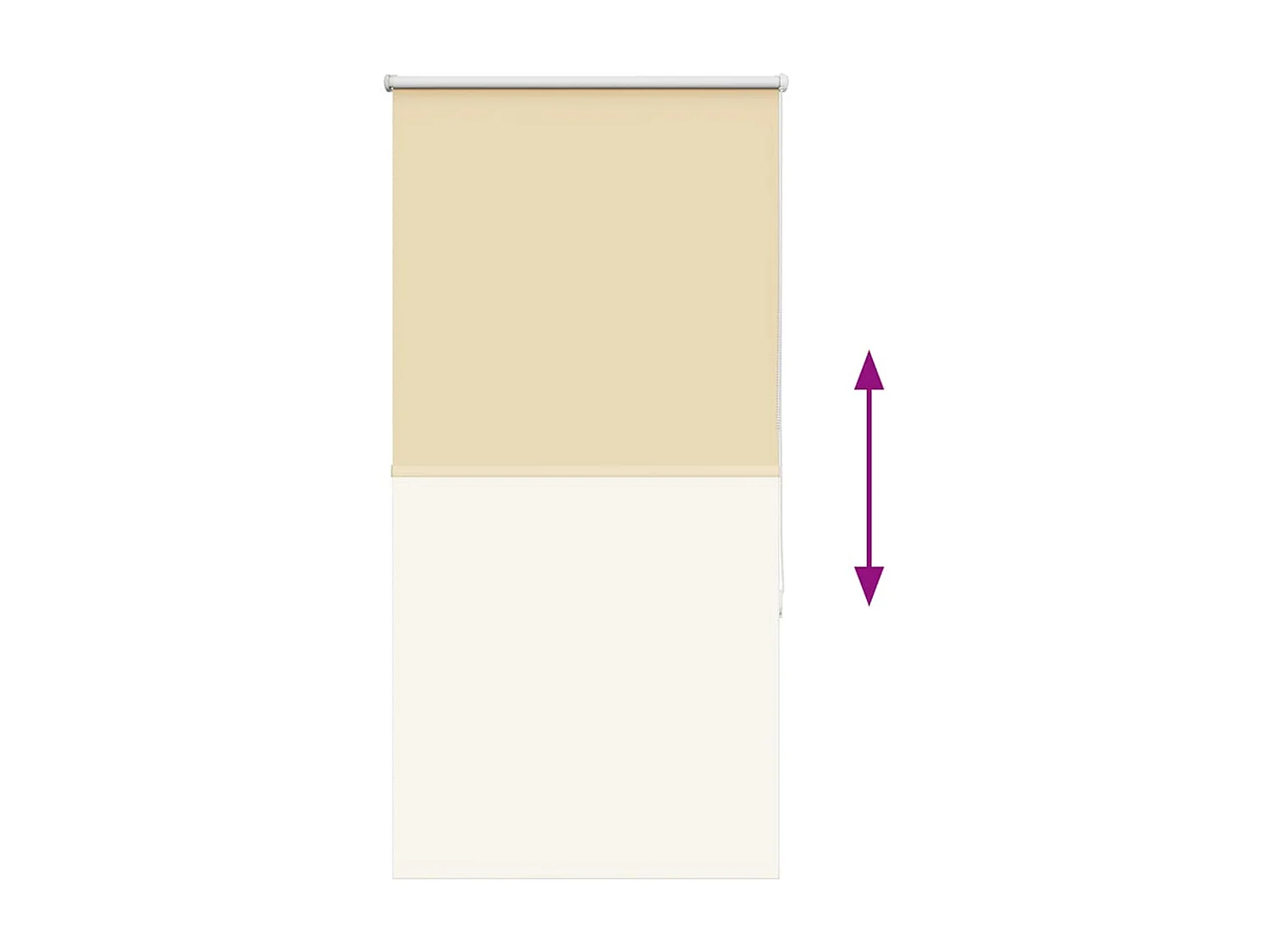 Estor Enrollable Opaco Beige 65x130 cm Tela Ancho 60,7 cm