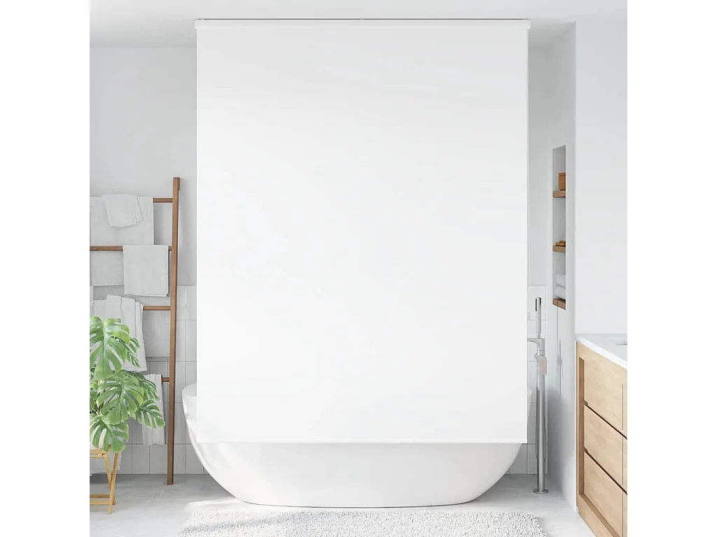 Store enrouleur de douche avec cassette largeur du tissu 146 cm